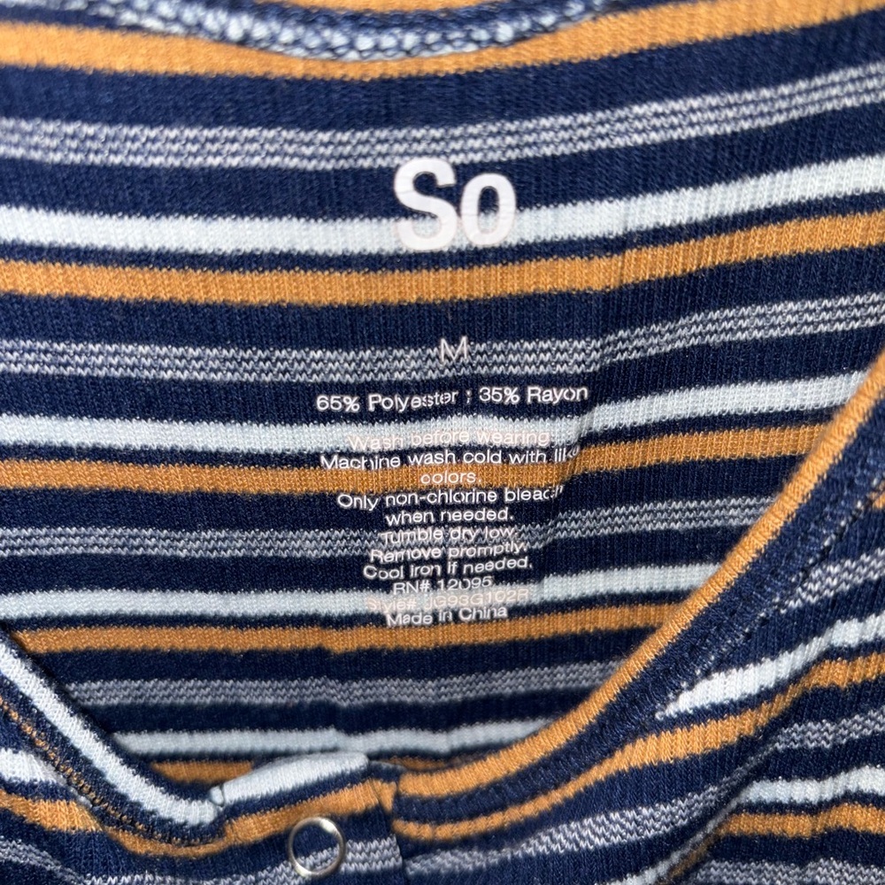 SO Navy and White Striped Mini Dress - Picture 3 of 3